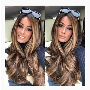 Long highlighted wig